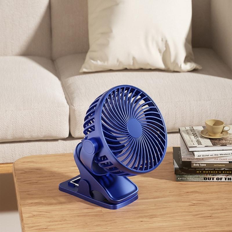 Efficient Clip On Fan with Adjustable Angle and Quiet Operation USB Rechargeable Fan Cooling Device for Home Or Gym