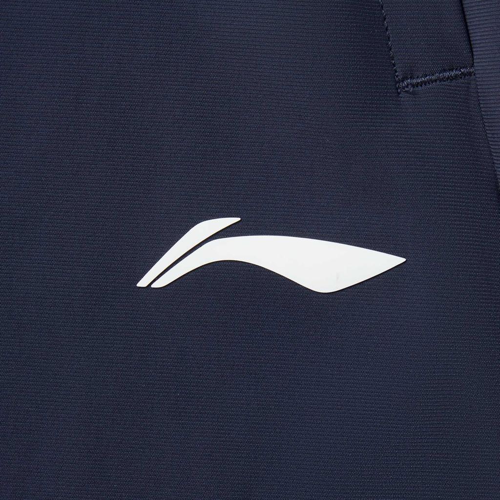 Li-Ning Fitness Series Casual Minimalist Solid Color Lace-Up Sports Shorts Men Shorts Ink-Blue AKYV033-7