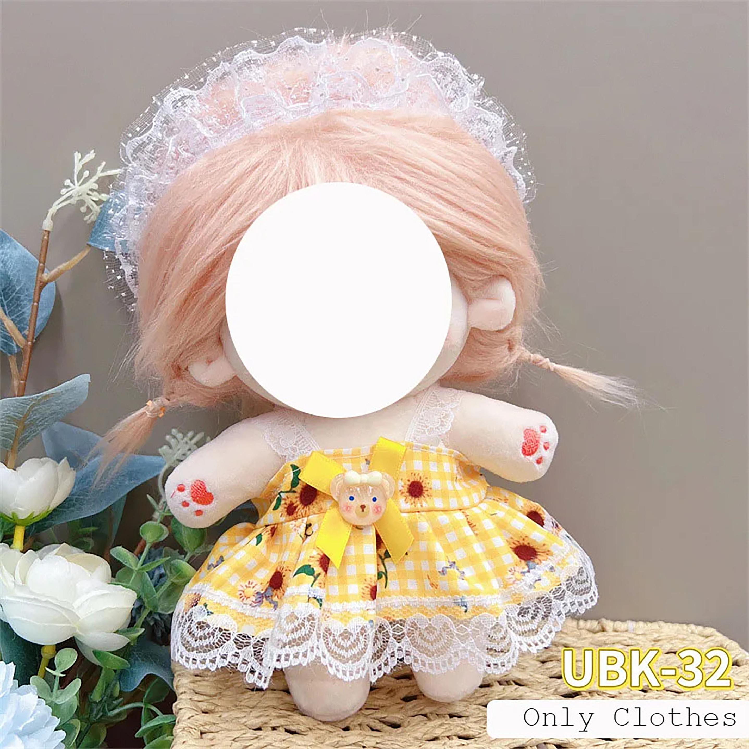 

Cute Sweet 20cm Plush Cotton Doll Dress Doll Costume Change Clothes Kids Toys Soft Dolls Clothes Collection Gift 1 pcs