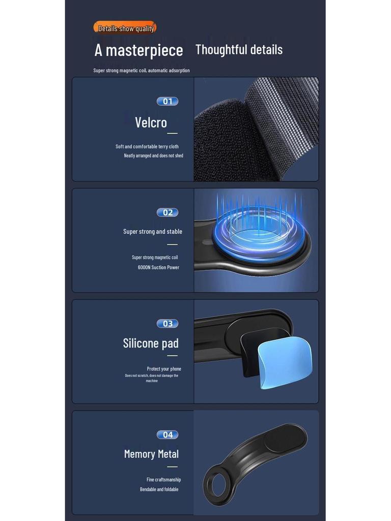 Magnetic Car Dashboard Phone Holder - Foldable & MagSafe Compatible