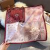 Korean New Versatile Fashion 71 Imitation Silk Square Scarf Women's High-end Sense Neck Protection Neck Scarf Silk Scarf