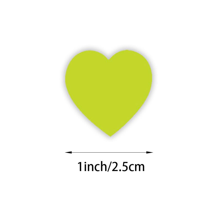 Heart-Shaped Love Stickers - 500 Self-Adhesive Labels per Roll