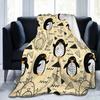 Penguin Flannel Throw Blankets Soft Lightweight Cozy Warm Gifts for Kids Boys Womens Girls Adults All Seasons Couch Bed Chair