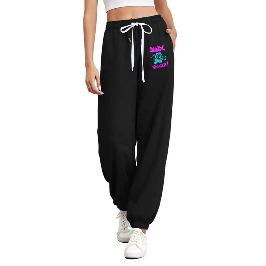Women's Casual Fashion Printed Loose Drawstring Elastic Waist Straight Leg Sweatpants