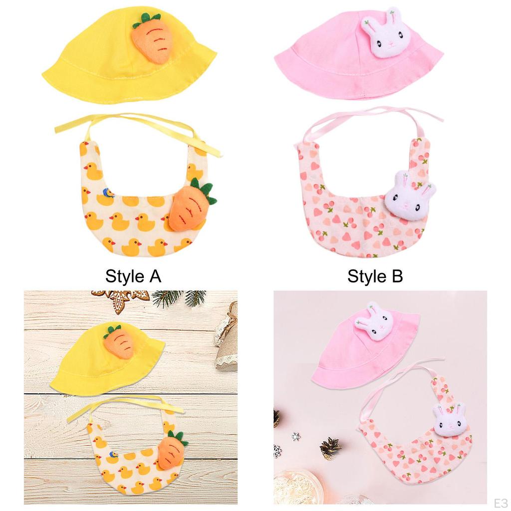 Cute Doll Bib Hat Comfortable Accessories Fashion Cartoon for Kids Costumes