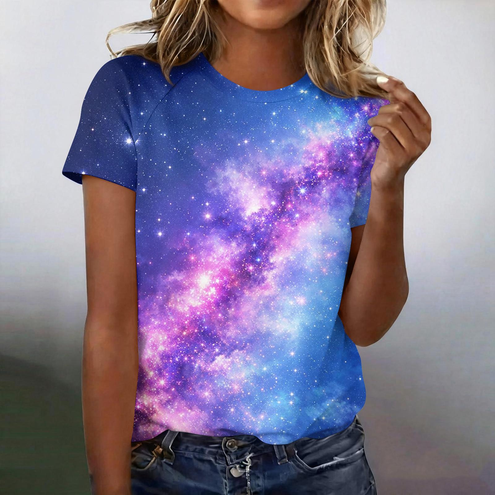 

Unisex Casual Fashion Short Sleeve Raglan Sleeve Printed T Shirt Top XL синій