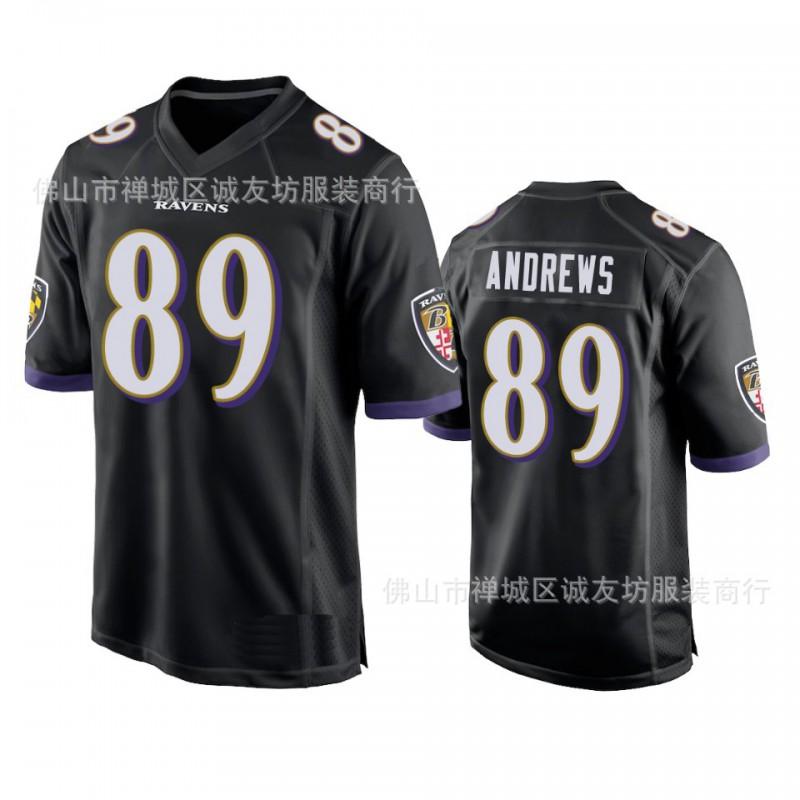 NFL Ravens 89 Mark Andrews Football Jersey Mens Purple Sports Training Game Top