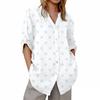 Women's V-neck 3/4 Sleeve Printed Cardigan
