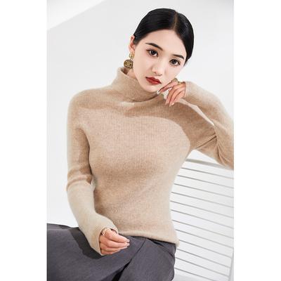 Tek Kesim Hazır Giyim Yüksek Yaka Kazak, Yün Kadın Alt Örme Kazak, Dar Kesim Üst, Sonbahar ve Kış Kalın