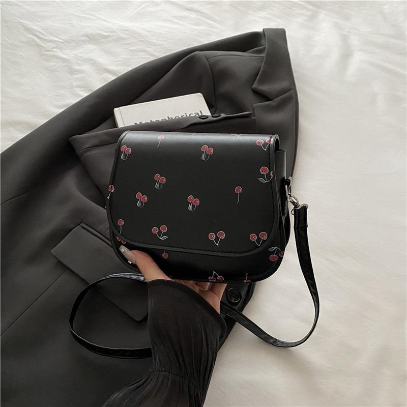 Small Fresh Cherry Fashion Handbag Women's Spring and Summer New Trendy Niche Messenger Bag Versatile Small Square Bag