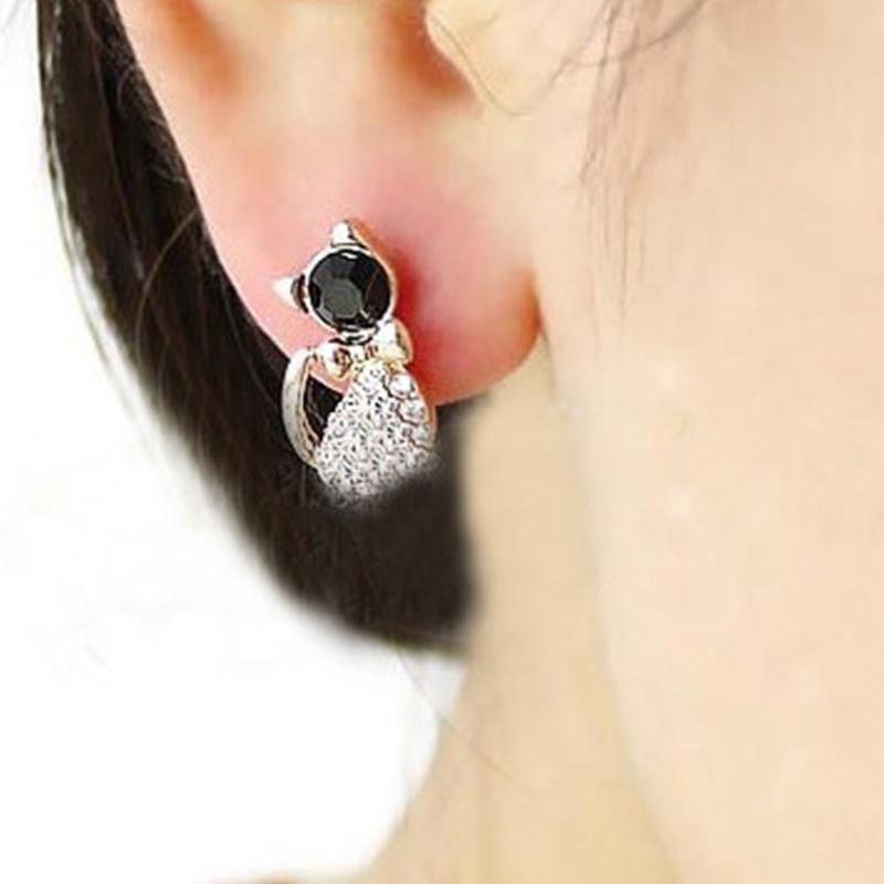 Buy Drop earrings 1 pair new women ladies earring elegant crystal