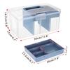 Sumnacon Large Capacity Storage Clear Storage Case with Lid and Divided Stylish Storage Nordic Small Item Storage Lip Office Sewing Various Everyday