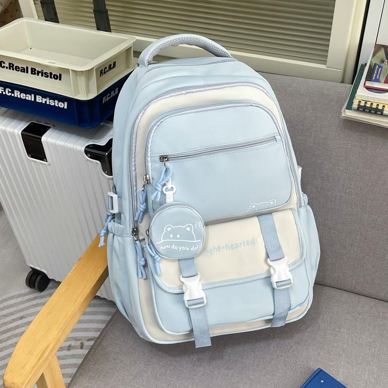 The new schoolbag is high-value, fresh and sweet, candy-colored backpack, lightweight and large-capacity backpack for junior high school students.