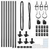 Fence Posts for Concrete Installation 7 Pcs Grey