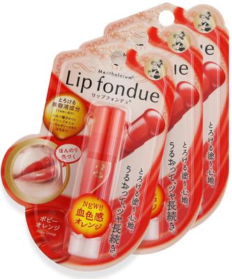 Mentholatum Lip Gloss Lip Fondue Poppy Orange X 3 4.2g