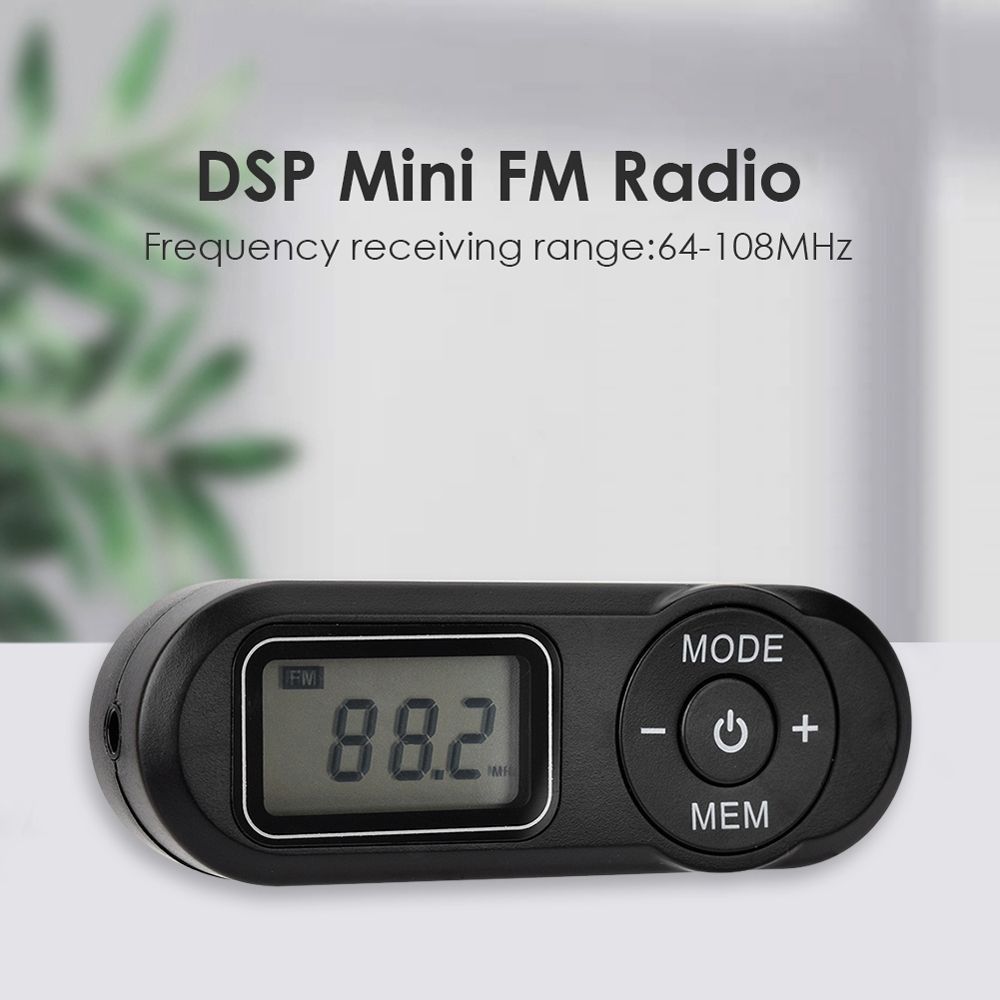 LCD Display Digital Display FM Receiver Mini Retro FM Player Practical Portable FM Radio  Walking