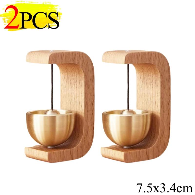 6/1PCS Wireless Solid Wood Door Wind Chime Hanging Bell Reminder Shopkeepers Doorbell For Decoration Doorways Home Decor Gifts