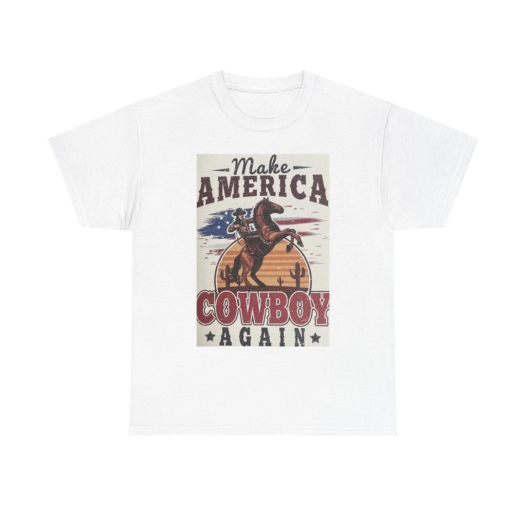 Men's and Women's T-shirts Make America Cowboy Again Graphic