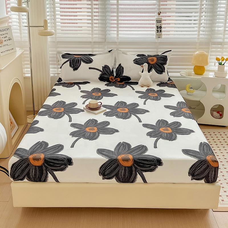 

Мультяшная простыня с принтом, моющаяся простыня на резинке, покрывало для кровати, приятная к коже, пыленепроницаемый защитный чехол для матраса, простыня фиксированная, не скользящая 90*200*25cm(Only sheet)