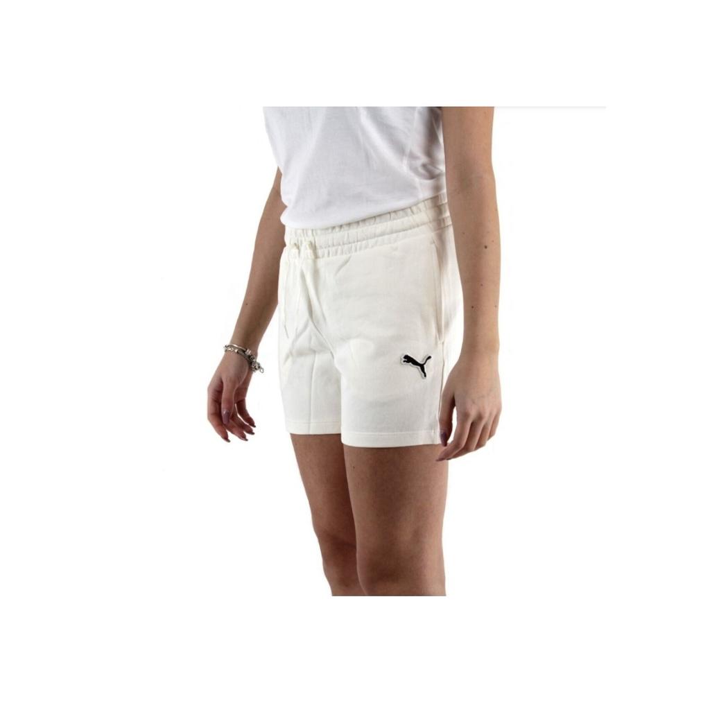 Puma Better Essentials Logo Comfortable Elastic Solid Color Casual Shorts Women shorts White 680974-99