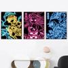Poster Stile Neon Pittura su Tela Figura Cartone Animato Anime Giapponese Arte Murale Immagine per Soggiorno Decorazione Casa Senza Cornice