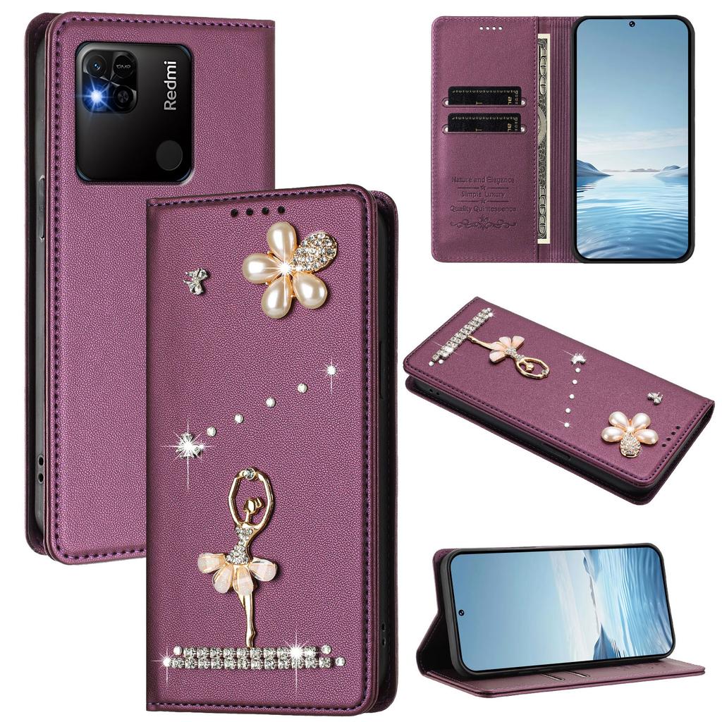 Luxury Diamond Cute Cards Solt Wallet Leather Phone Case For Redmi Note 15 14 Pro Plus 13 14C 13C Flip Pocket Kickstand Cover