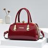 European And American Patent Leather Glossy Women's Bag Large Capacity Women's Single Shoulder Crossbody Bag
