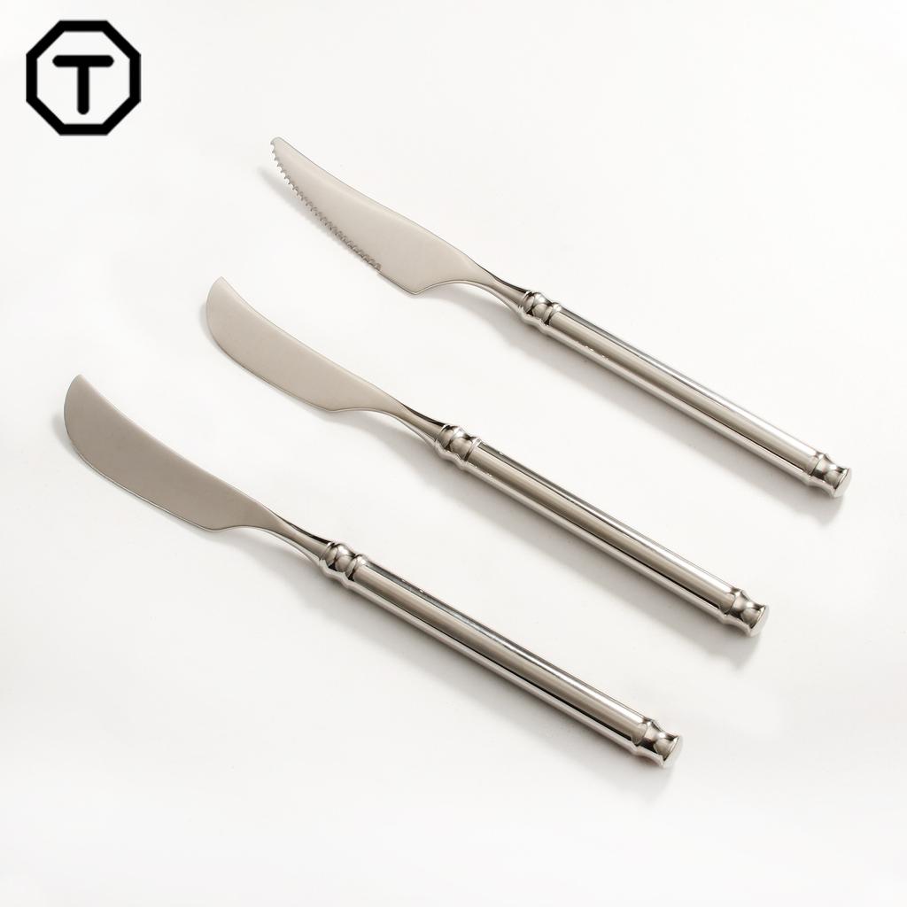Q6 Roman knife, fork and spoon 304 stainless steel thickened western knife and fork legendary style thick steak knife, fork and spoon set