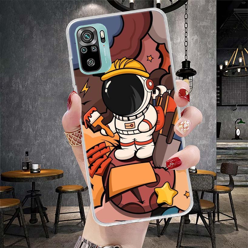 Cartoon Planet Astronaut Star Rocket Soft Phone Case For Xiaomi Redmi Note 15 14 14S 13 12 Pro Plus 12S 11 11S 11E 10 10S 11T 5G