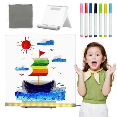 Yousheng LED Notiztafel mit Farben Leuchtende Acryl-Nachrichtentafel Beleuchtete trocken abwischbare Schreib-Zeichentafel für Kinder und Erwachsene