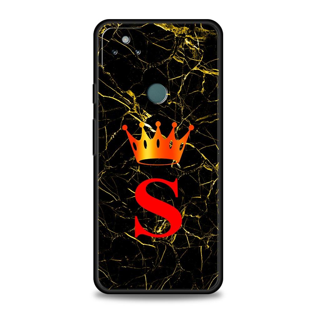 Marble Letter Phone Case Cover for Google Pixel 10 9 8 7 6 9A 8A 7A 6A Pro Shockproof Soft TPU 10 Pro XL Shell Fundas Capas Bags