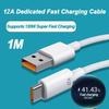 USB Type C Cable 120W 12A Fast Charging Wire Mobile Phone USB For Huawei P30 Xiaomi Realme Samsung Poco x6 USB C Data Cable Cord