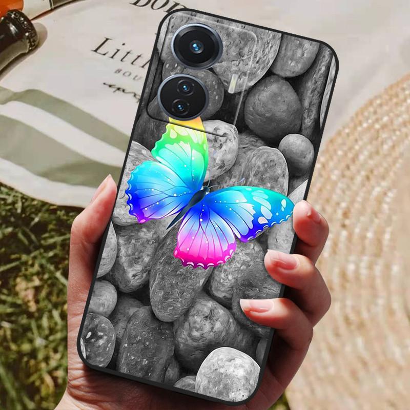 Etui dla vivo T1 4G VivoT1 V2153 Miękkie Silikonowe Etui na Tył z TPU dla vivo T1 44W Etui na Telefon Snapdragon 680 Ochronne Modne Coque