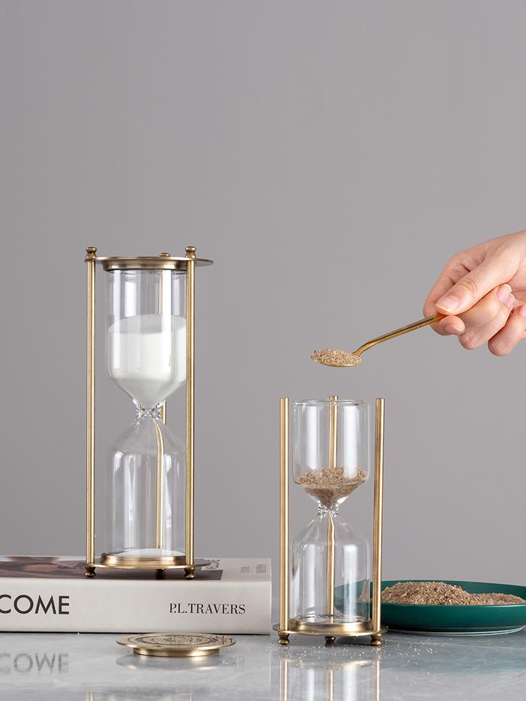 Moderní minimalistické přesýpací hodiny: Sestavitelná luxusní písková dekorace, Stolní ozdoba s tekutým pískem, Kreativní dárek k narozeninám.