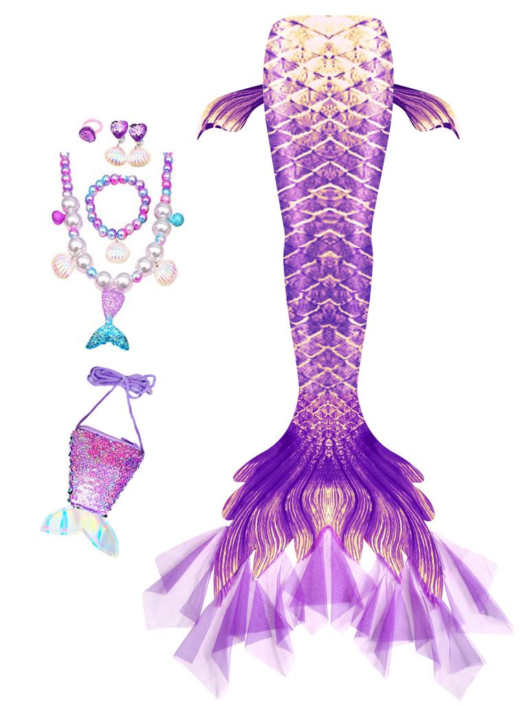 Girls Mermaid Swimsuit Children's Mermaid Tail Mermaid Swimsuit Set Bikini Set 2025 New