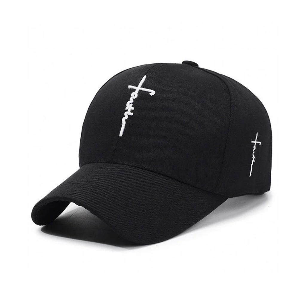 Embroidered Cross Casual Baseball Cap Men's Women's Youth Adjustable Hat