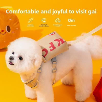 Dog Leash Walking Dog Leash Small Dog Teddy Vest Type Chest Strap Dog Chain Cat Anti-break Free Leash Dog Leash
