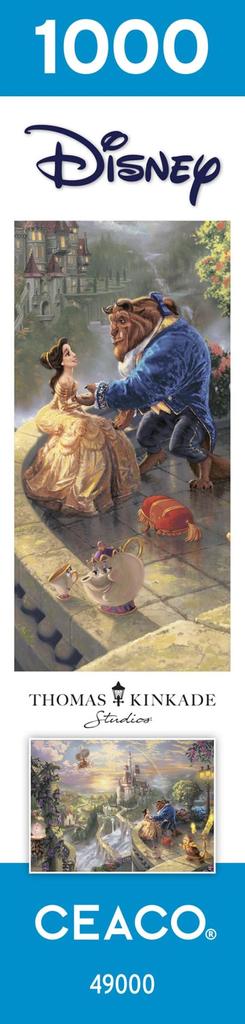 Ceaco - Disney - Thomas Kinkade - Beauty and the Beast In Love - 1000 Piece Jigsaw Puzzle for Adults - A Challenging Puzzle Perfect for Game Night