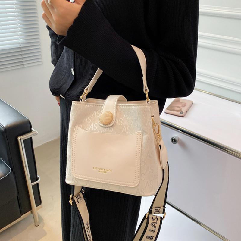 Modische, lässige, tragbare Eimertasche für Damen, neue Herbst- und Wintermode, große Kapazität, Schulter-Crossbody-Tasche