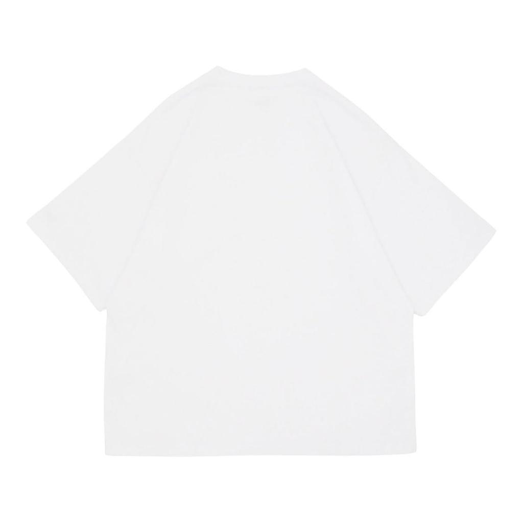 New Era Short Sleeve T-Shirt, ONSPOTZ Exclusive, Oversized, White, Size S/S, Oversized Cotton Pocket Tee with Mini Brand Logo