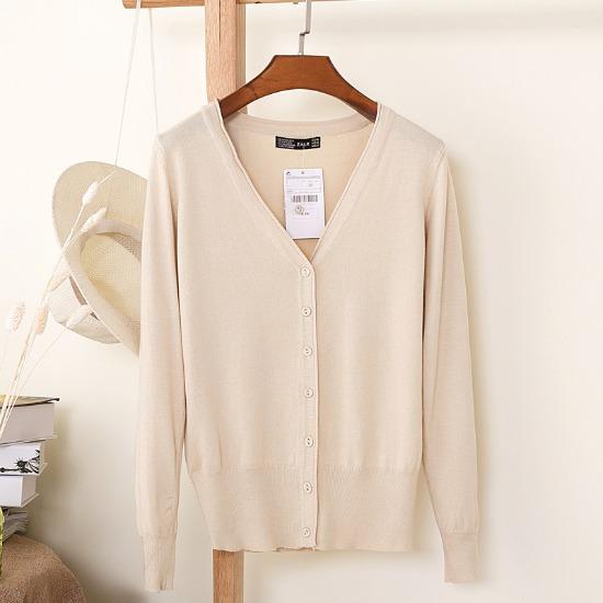 Export Loose Sweaters, Knitted Tops, Women's Cardigans, Thin Long-sleeved Coats for Spring and Autumn