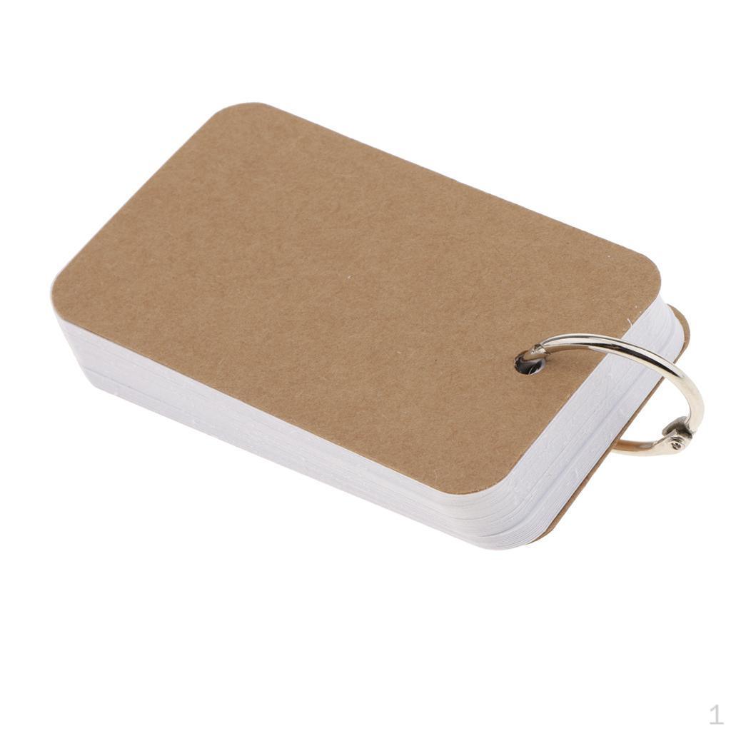 50 Sheets Cards Flash Scratch Students Notes Memo Pads W/ Binder Ring