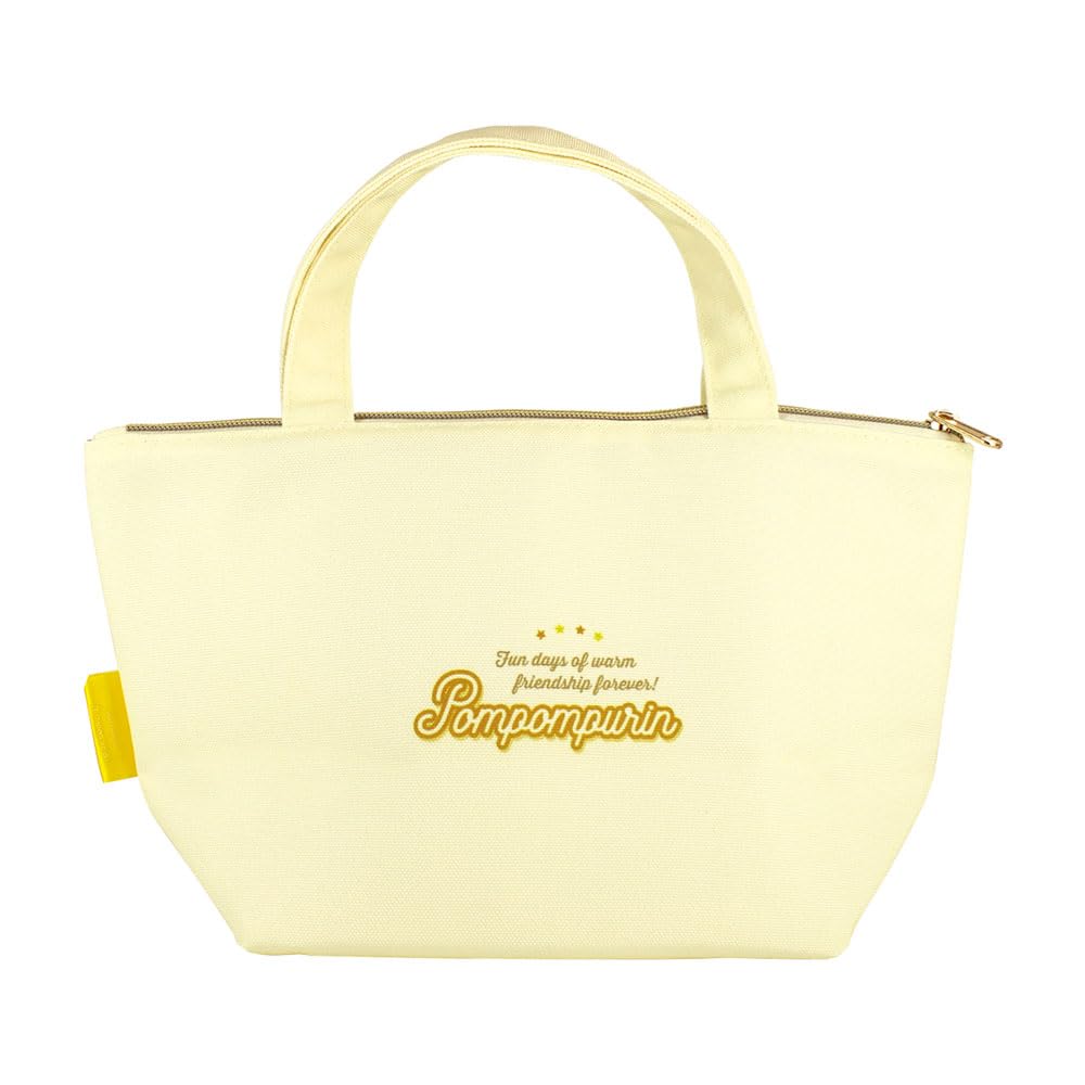 Factory Sanrio Characters Insulated Canvas Lunch Bag Badge H180 x W315 x D130mm T's Logo/Pompompurin SR-5535838PU