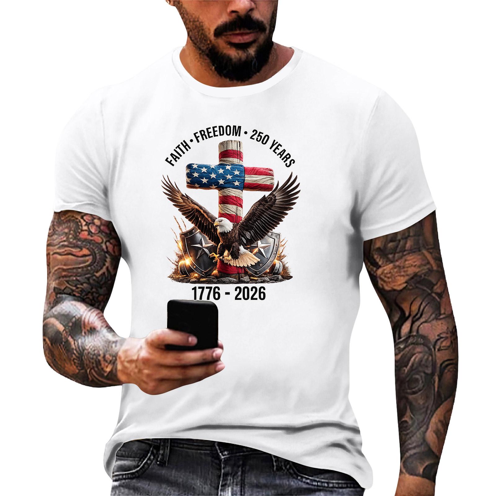 

Men s loose and casual print sleeveless shirt XL білий