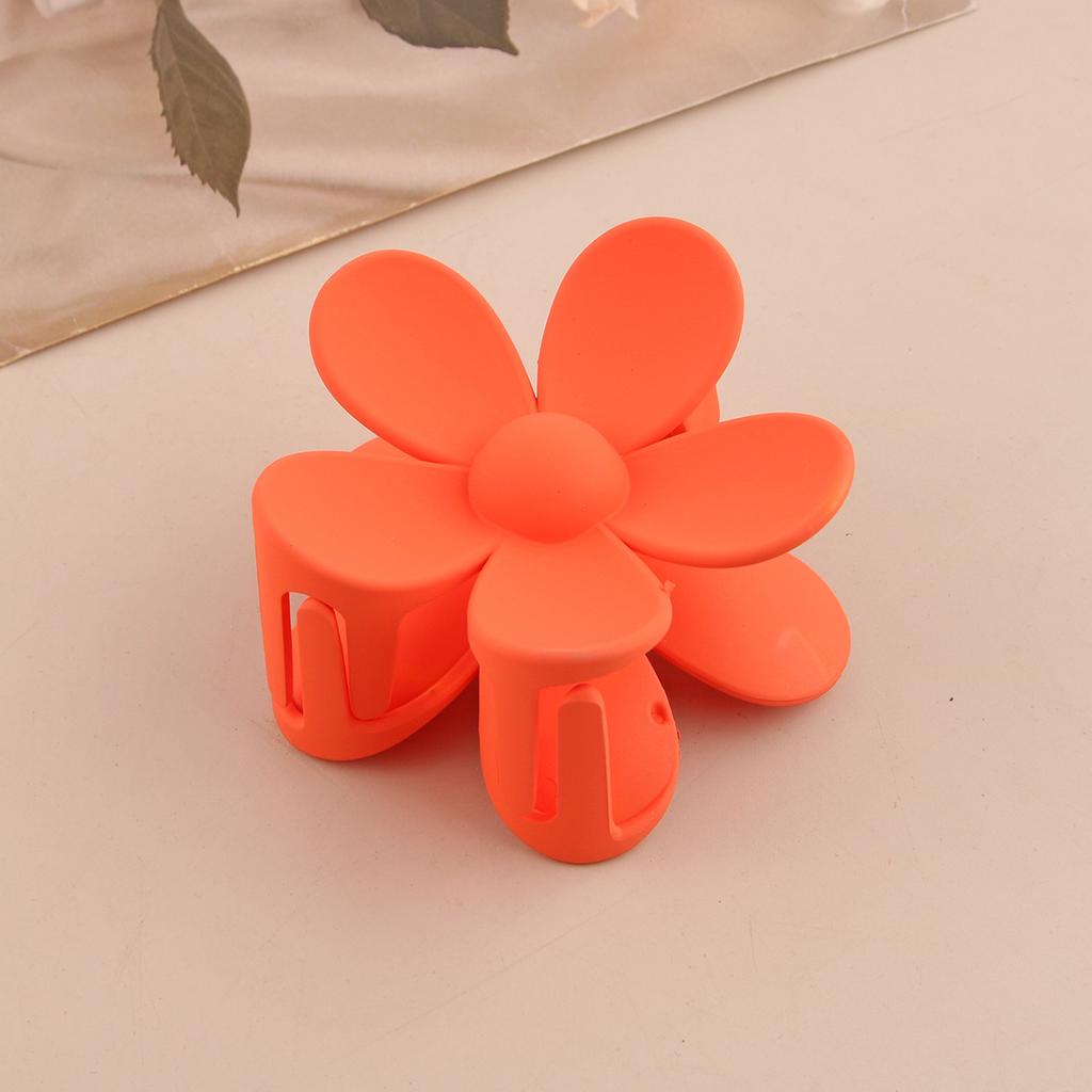 Large Size 7cm Fashion Flower Hair Claws Colourful Ponytail Hair Accessories Matte Hair Claw Clips For Women Girls