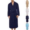 Men's  Weave Bathrobe,robe, Lightweight Nightgown, Long Loungewear, Hotel Leisure Bathrobe