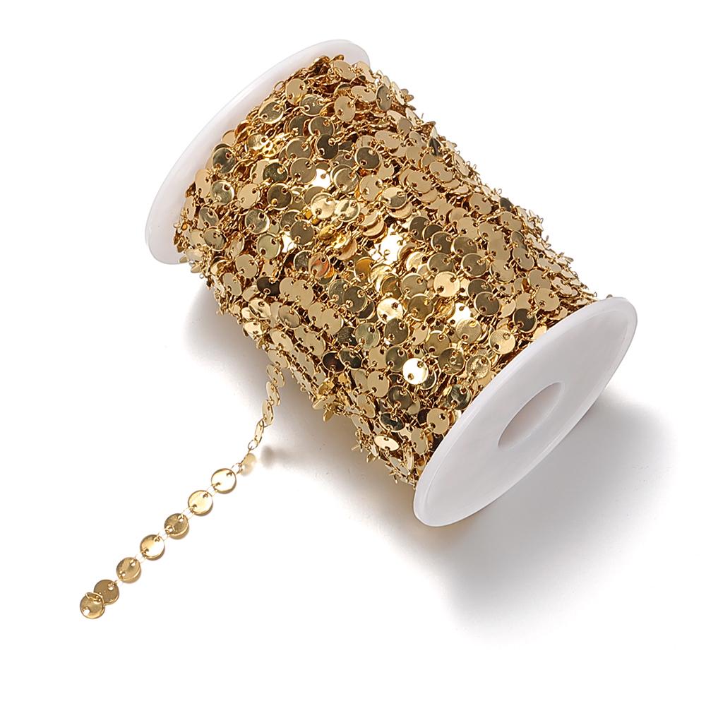 No Fade 1meter Stainless Steel Necklace Chain Cable Gold Chains Findings DIY Supplies Lots Wholesale Jewelry Making Components