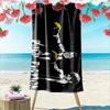 Giant Beach Towel with Pulp Fiction Retro Poster, Quick Dry Microfiber, Ultra Soft Absorbent, for Movie Fans Beach Pool