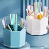 360-Degree Rotating Pen Holder Desktop Storage Box Office Multi-Functional Creative Large Capacity Cute Girl Heart Ins