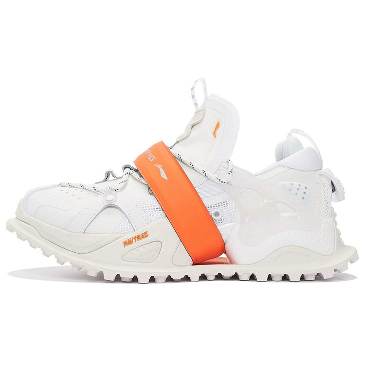 

New LiNing Pan Gu Casual Shoes Men Low Top White/Orange AZGS101-2 40
